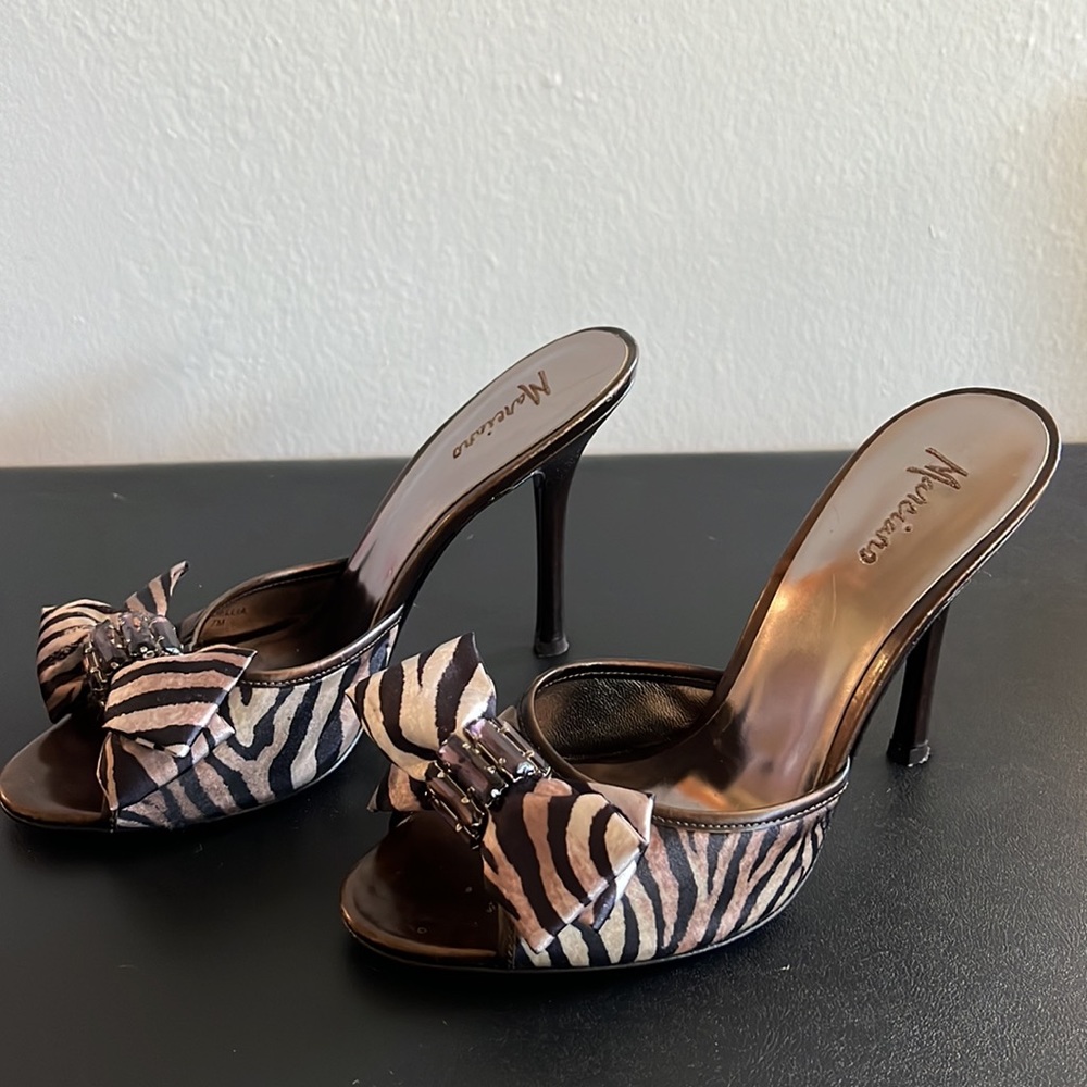 MARCIANO PM DELLIA Stilettos Size 7 silk bow - Picture 6 of 14
